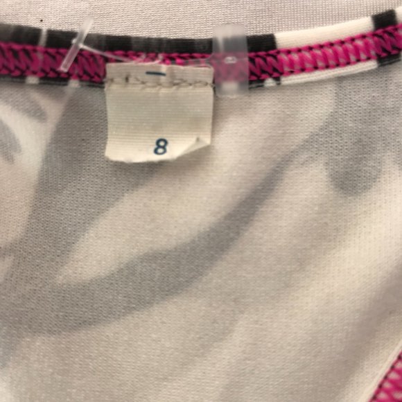 Lululemon Tank Top Racerback White with Black Roses Floral Print. Size Women's 8 - Picture 11 of 12